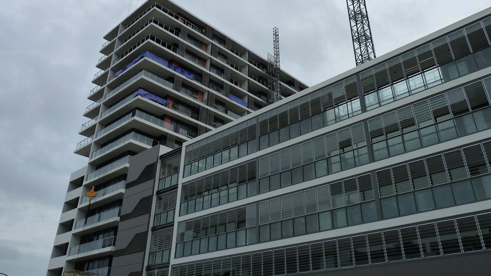 Apartment buildings under construction in Zetland